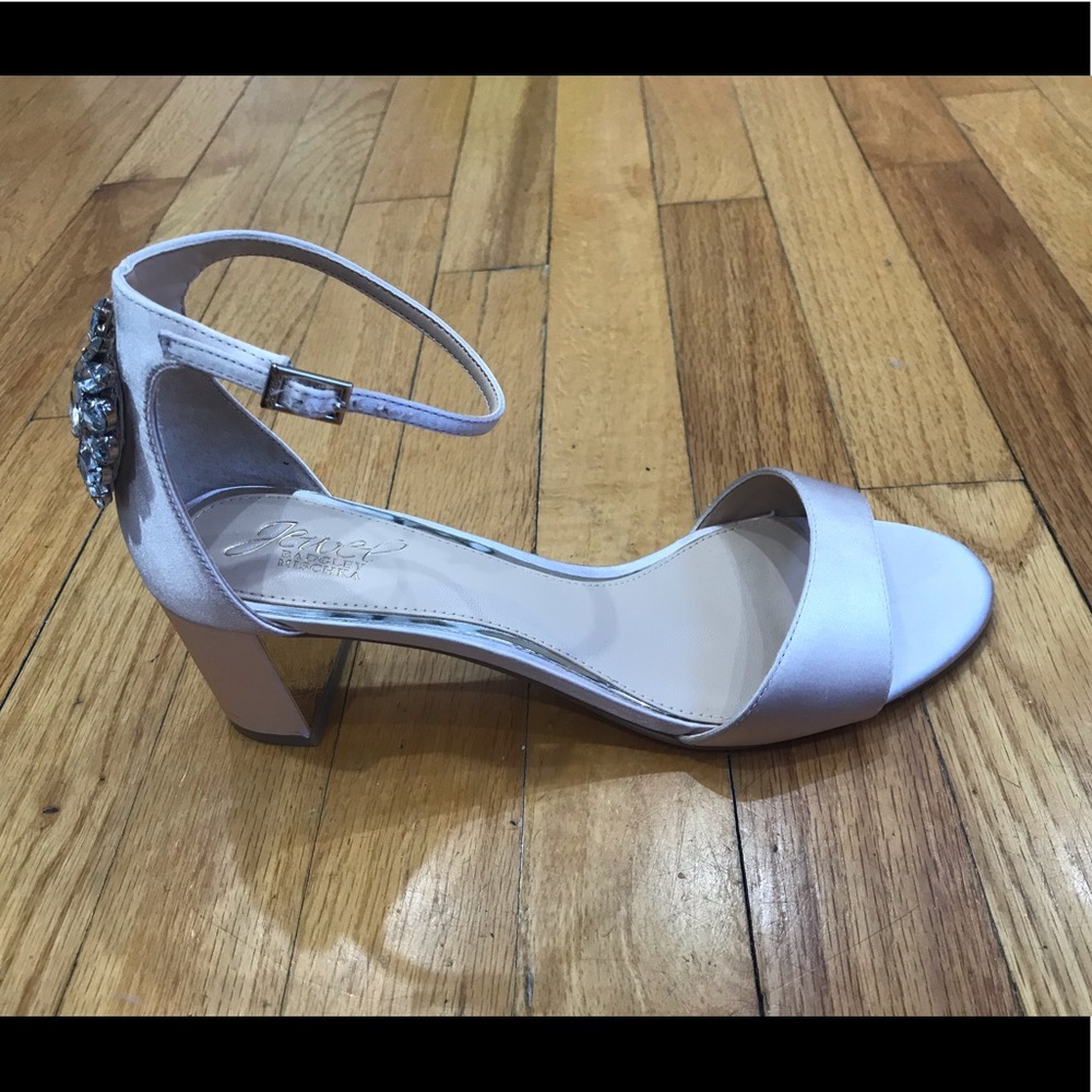 Jewel Badgley Mischka Satin Wedding Heels